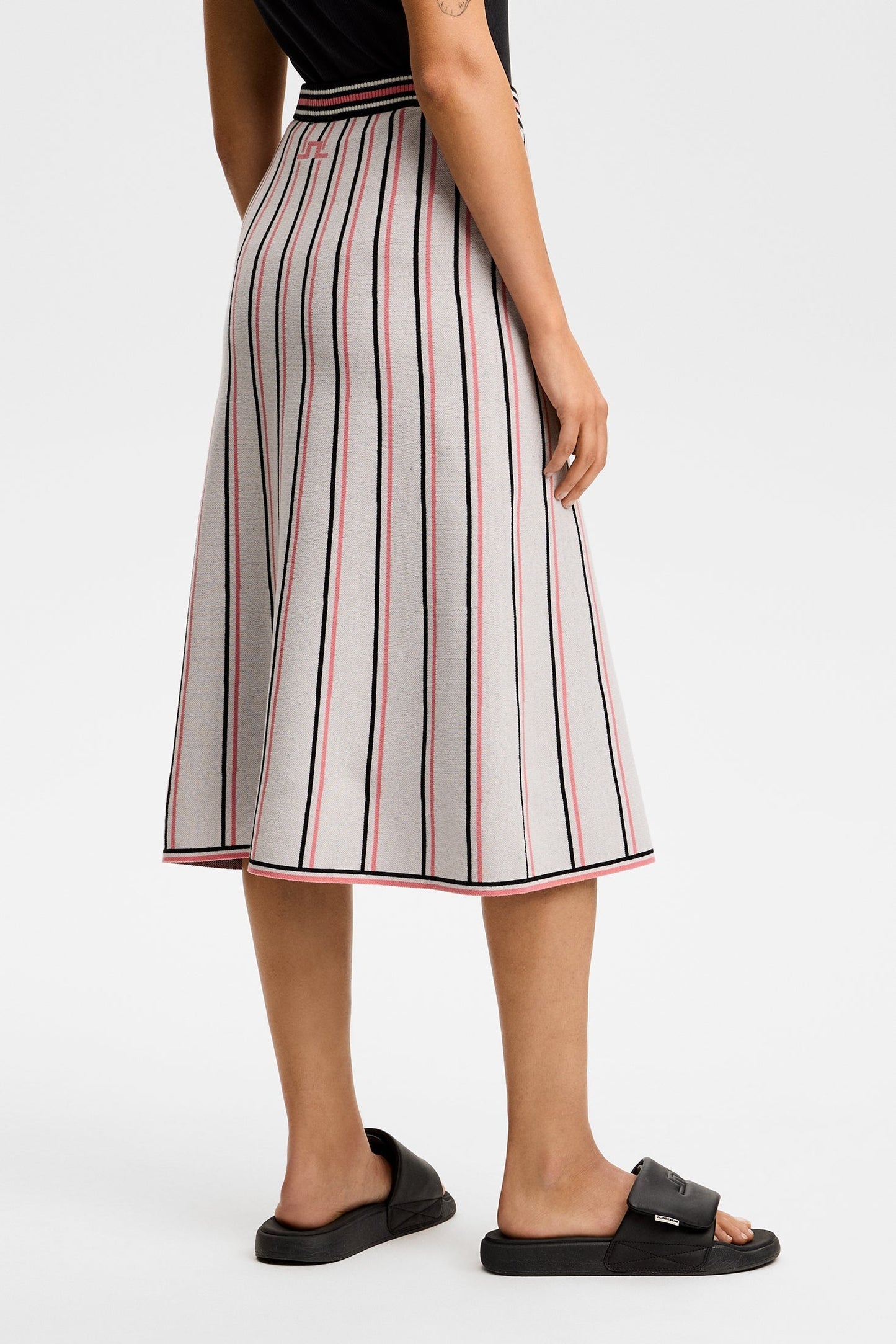 Nora Knit Midi Skirt / White