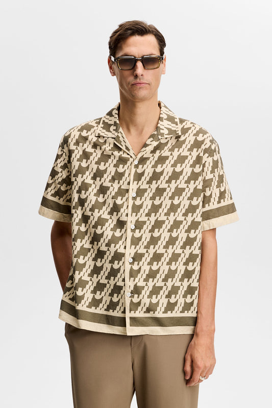 Ellis Border Resort Shirt / Glitch Kalamata