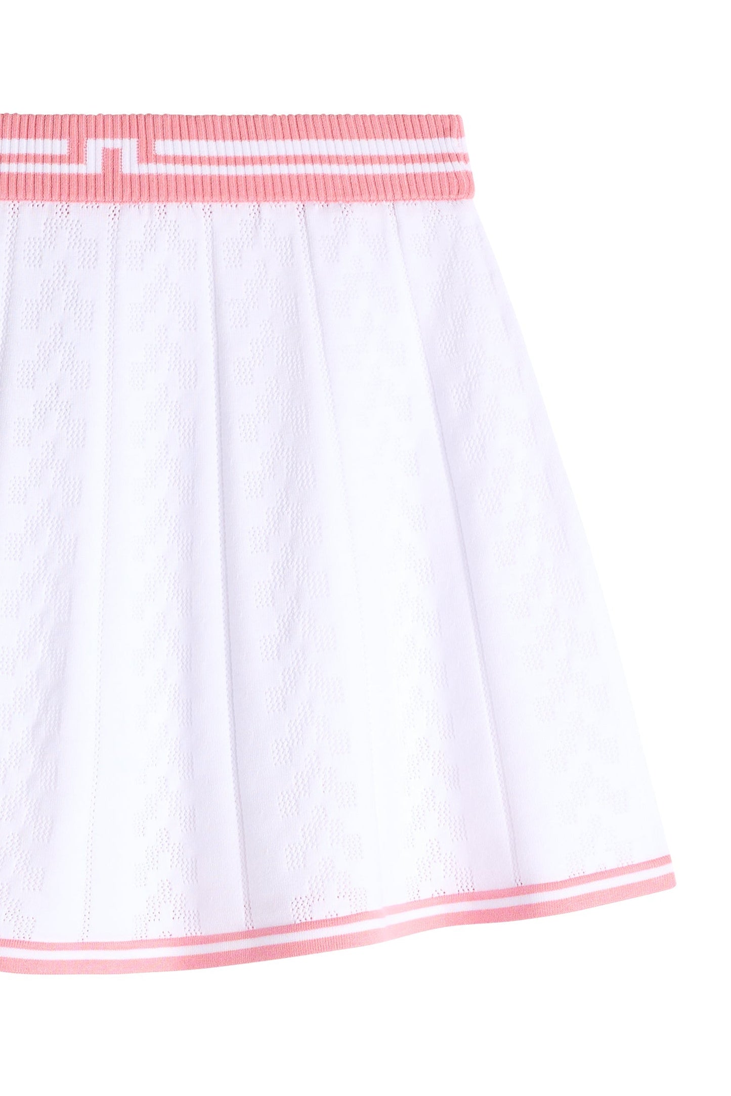 Pamela Pointelle Knitted skirt / White
