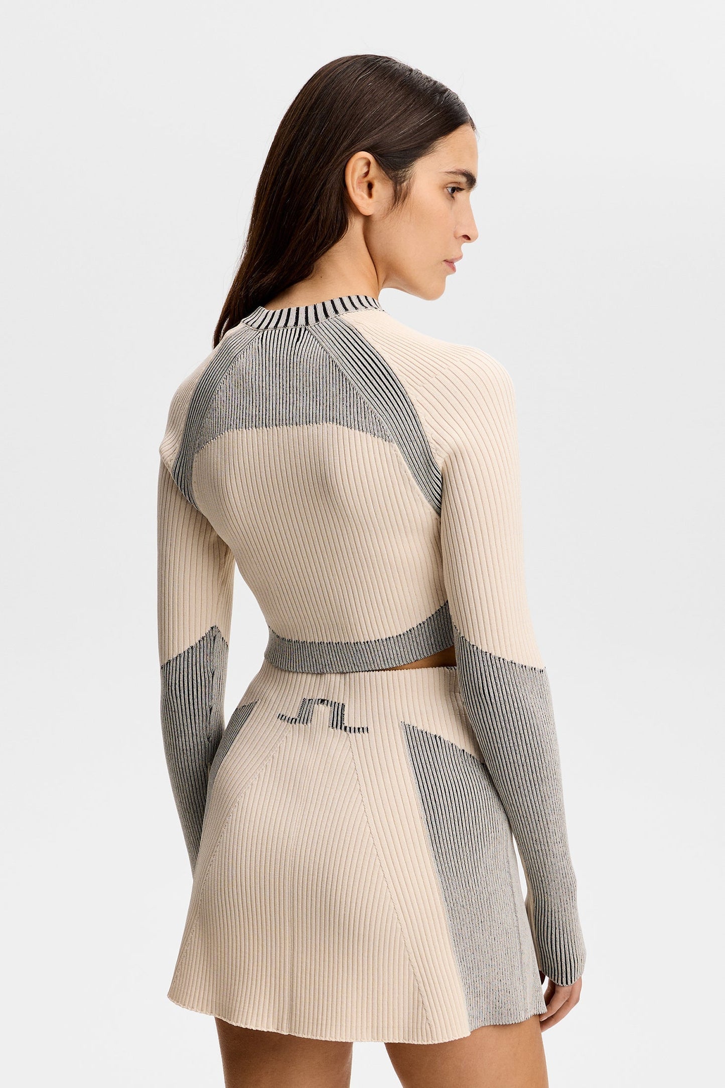 Torie Contrast Rib knit Top / Moonbeam