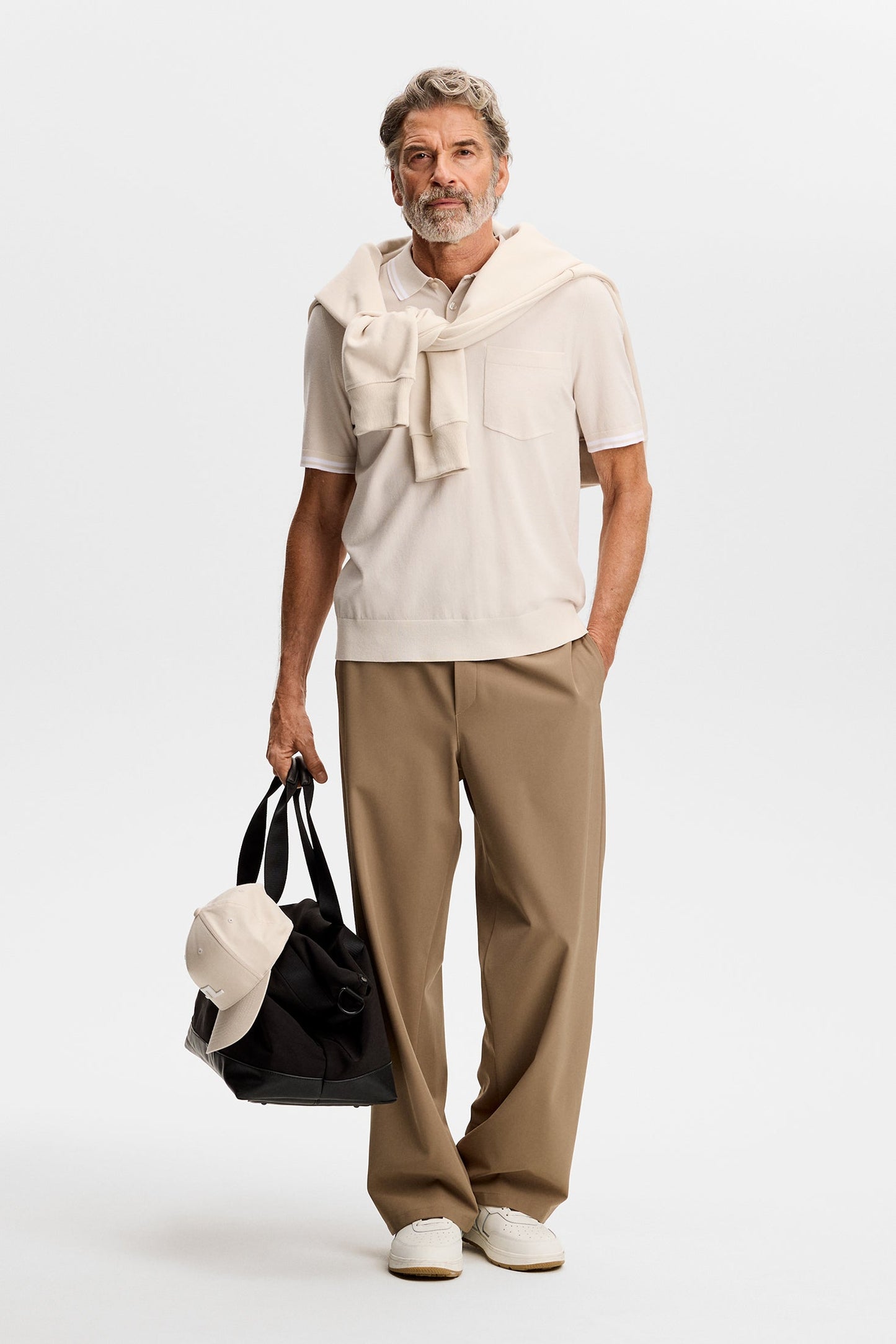 Ramon Knit SS Polo / Moonbeam