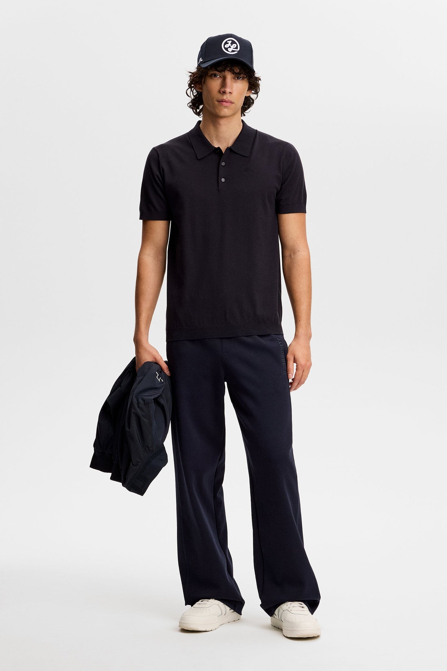 Ridge Knitted Polo / Navy