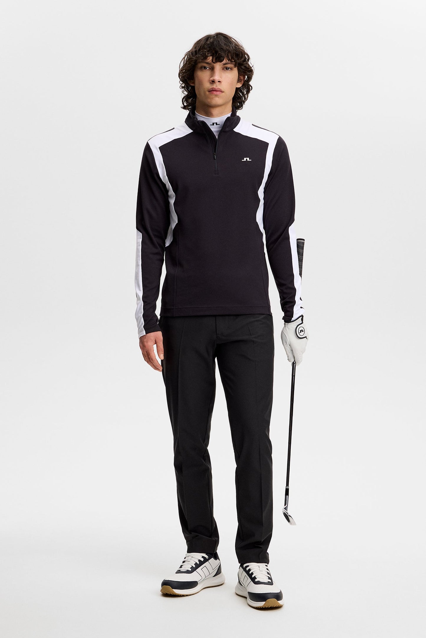 Lukas Quarter Zip Mid Layer / Black