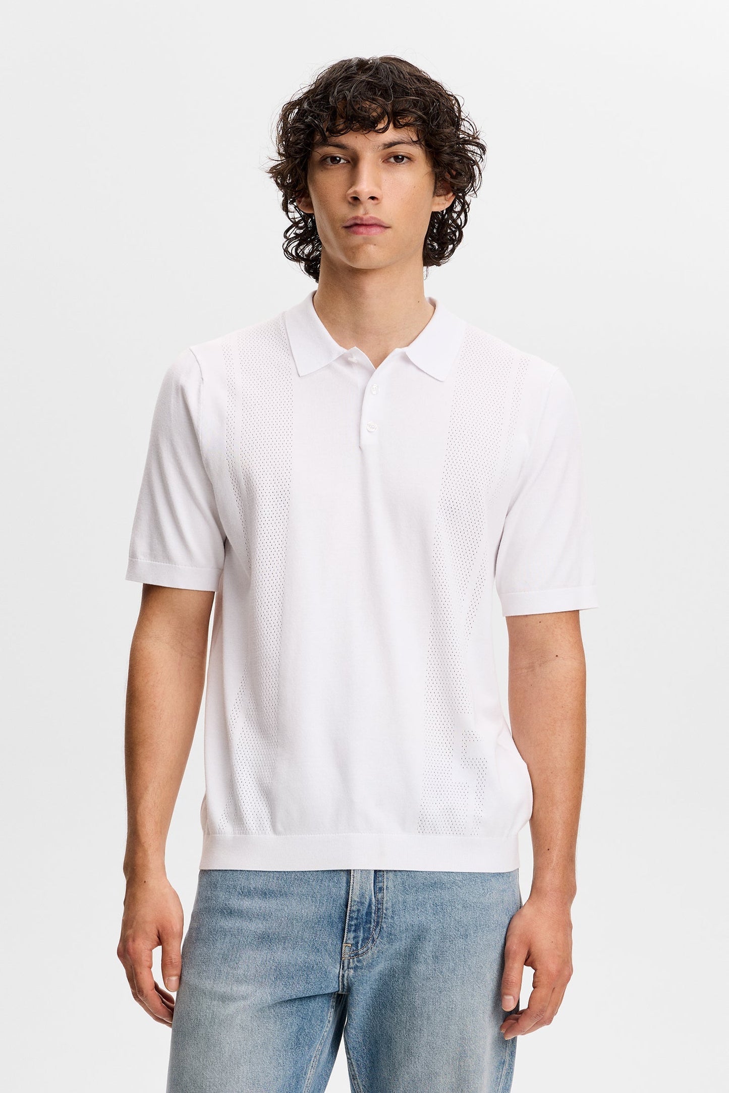 Reymond Seasonal Knit Polo / White