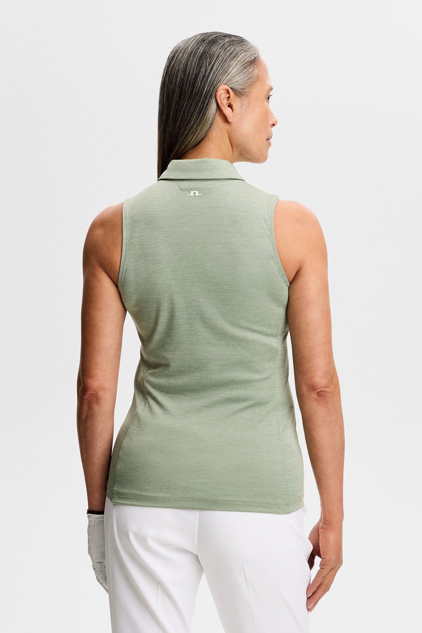 Dena Sleeveless Polo / Hedge Green Melange