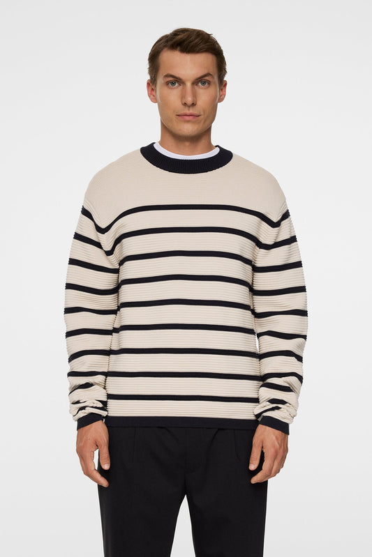 Sawyer Stripe Crew Neck / Moonbeam
