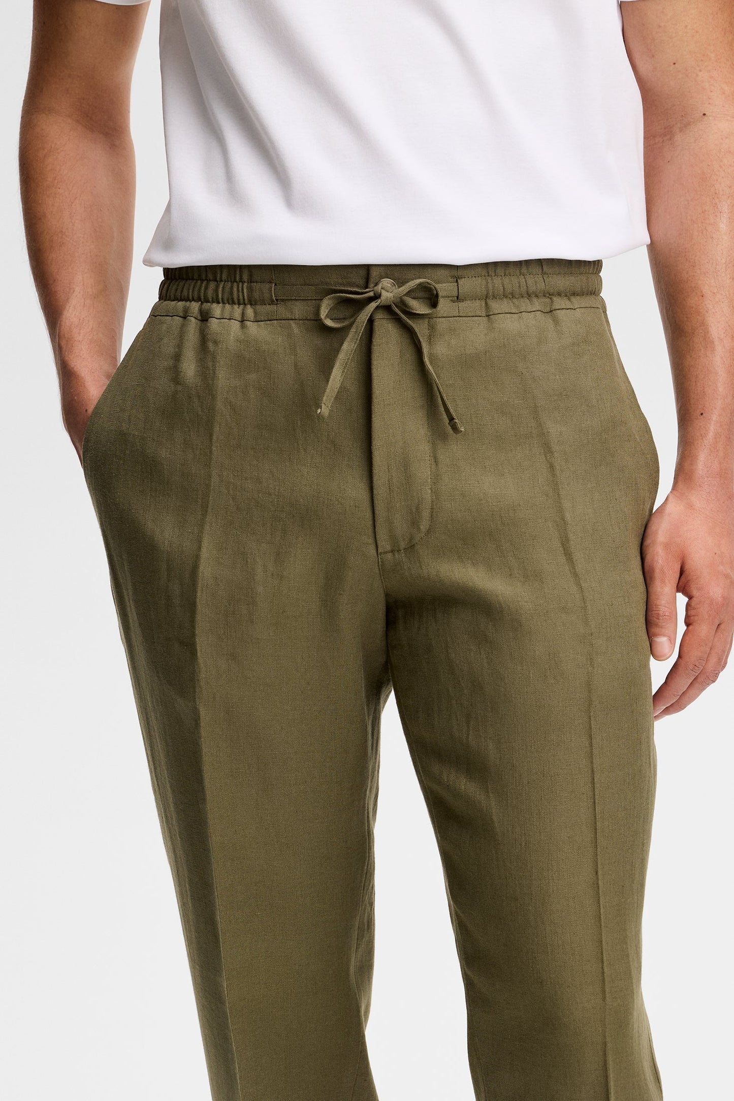 Soren Drape Linen Pants / Kalamata
