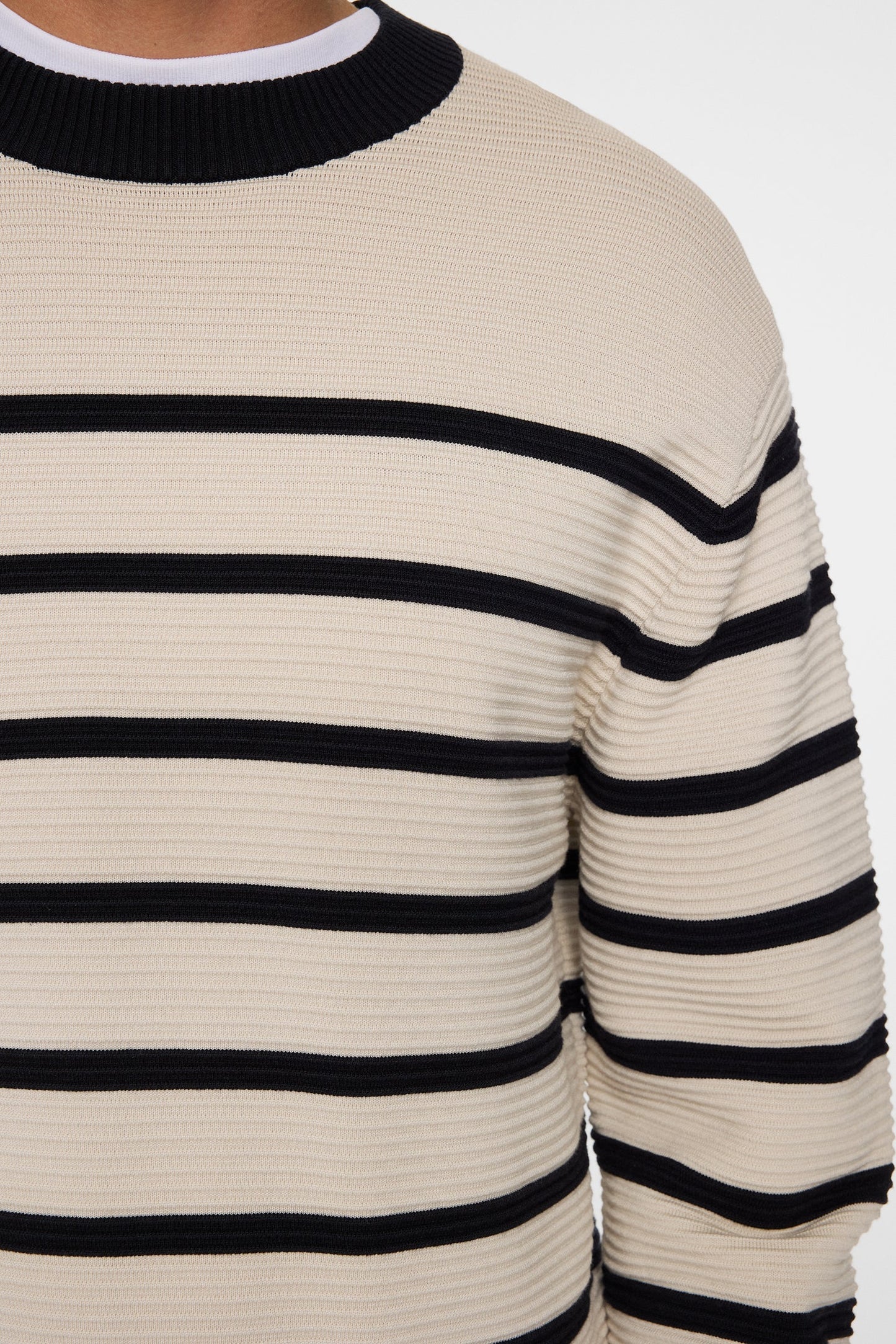 Sawyer Stripe Crew Neck / Moonbeam
