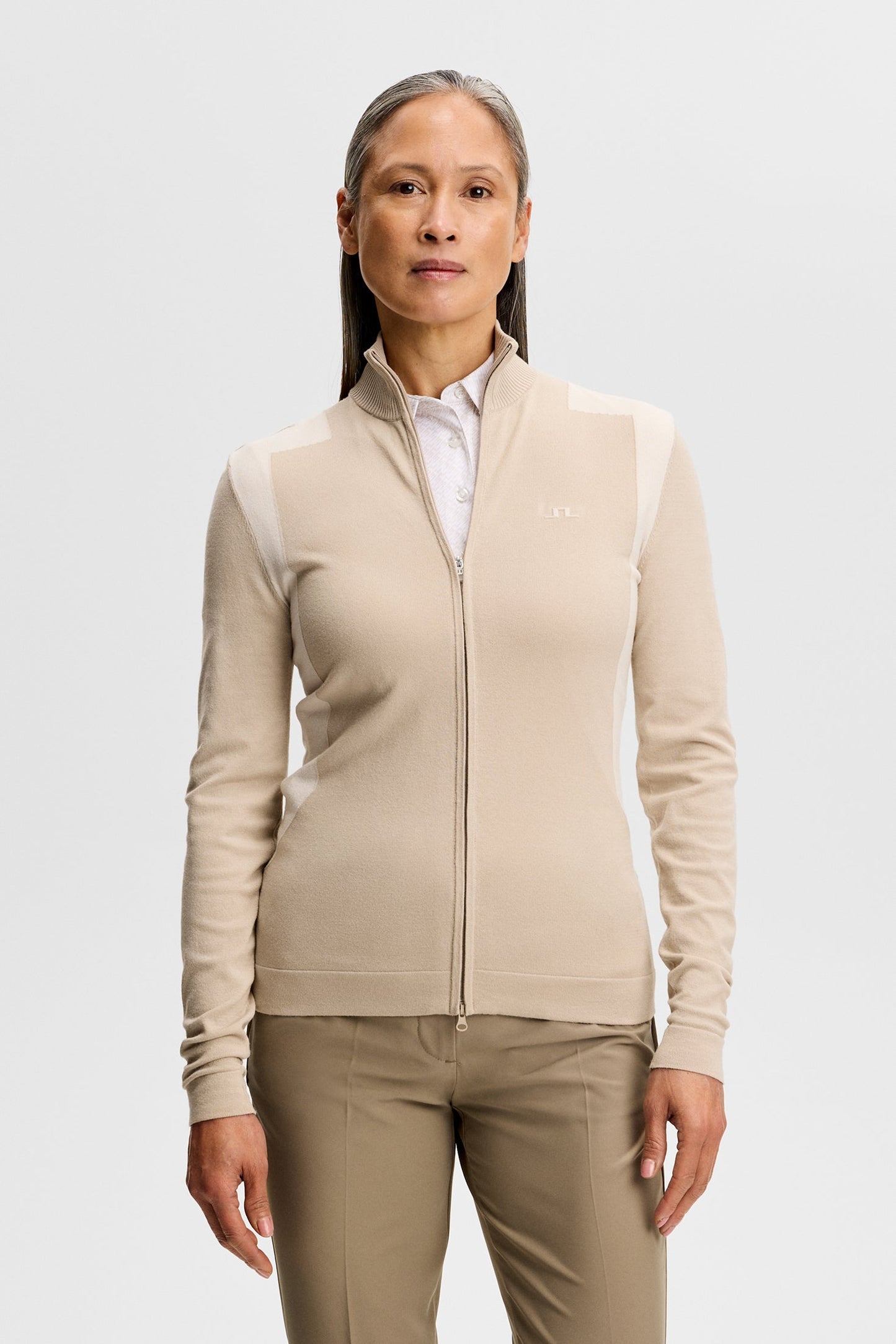 Bianca Knitted Zip Sweater / Island Fossil