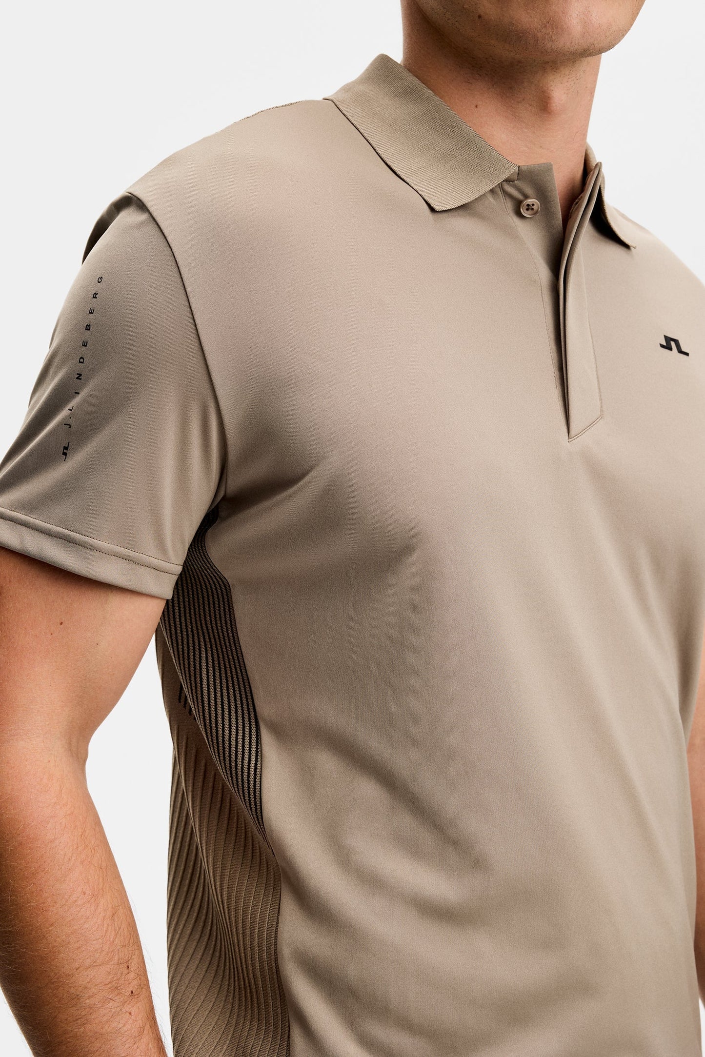 Neri Hybrid Knit Polo Shirt / Brindle