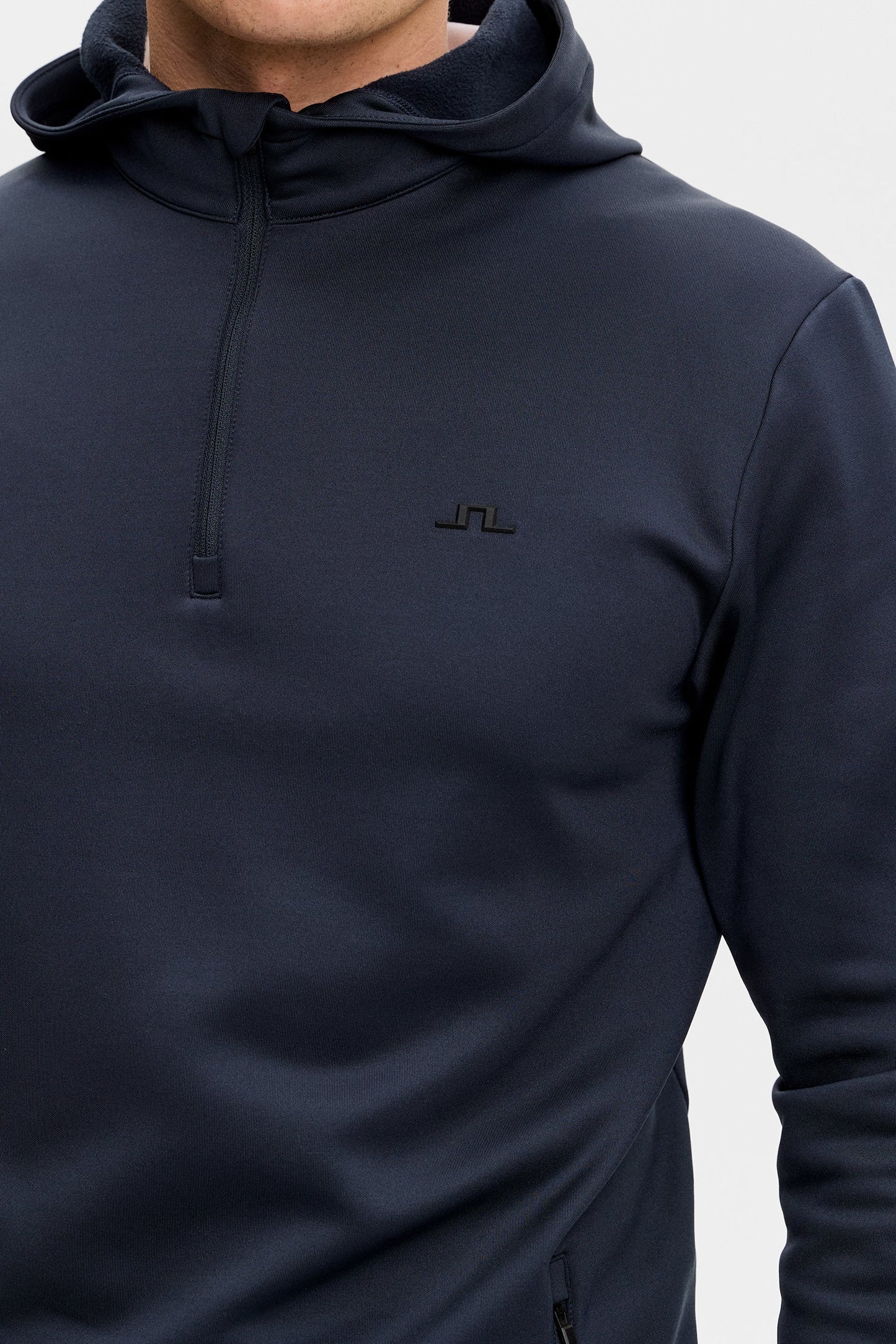 Aerial Quarter Zip Hood / Navy