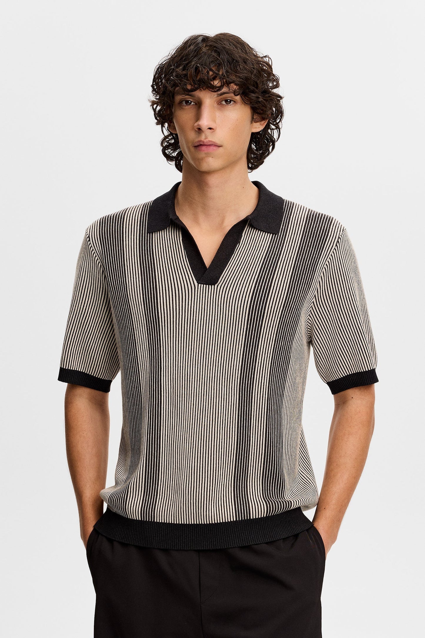 Sal Knitted Polo / Moonbeam