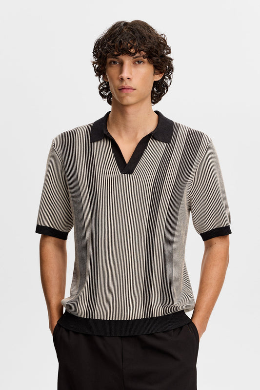 Sal Knitted Polo / Moonbeam