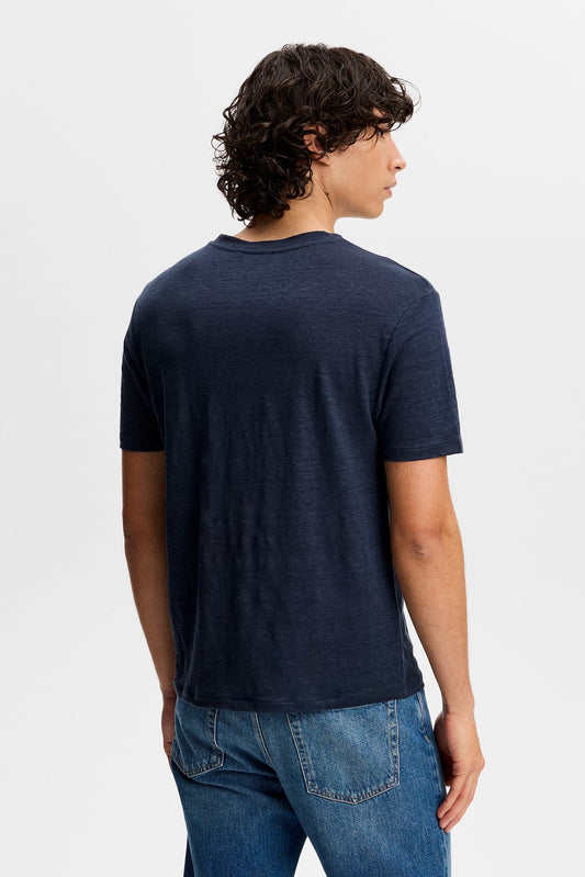 Coma Linen Tee / Navy