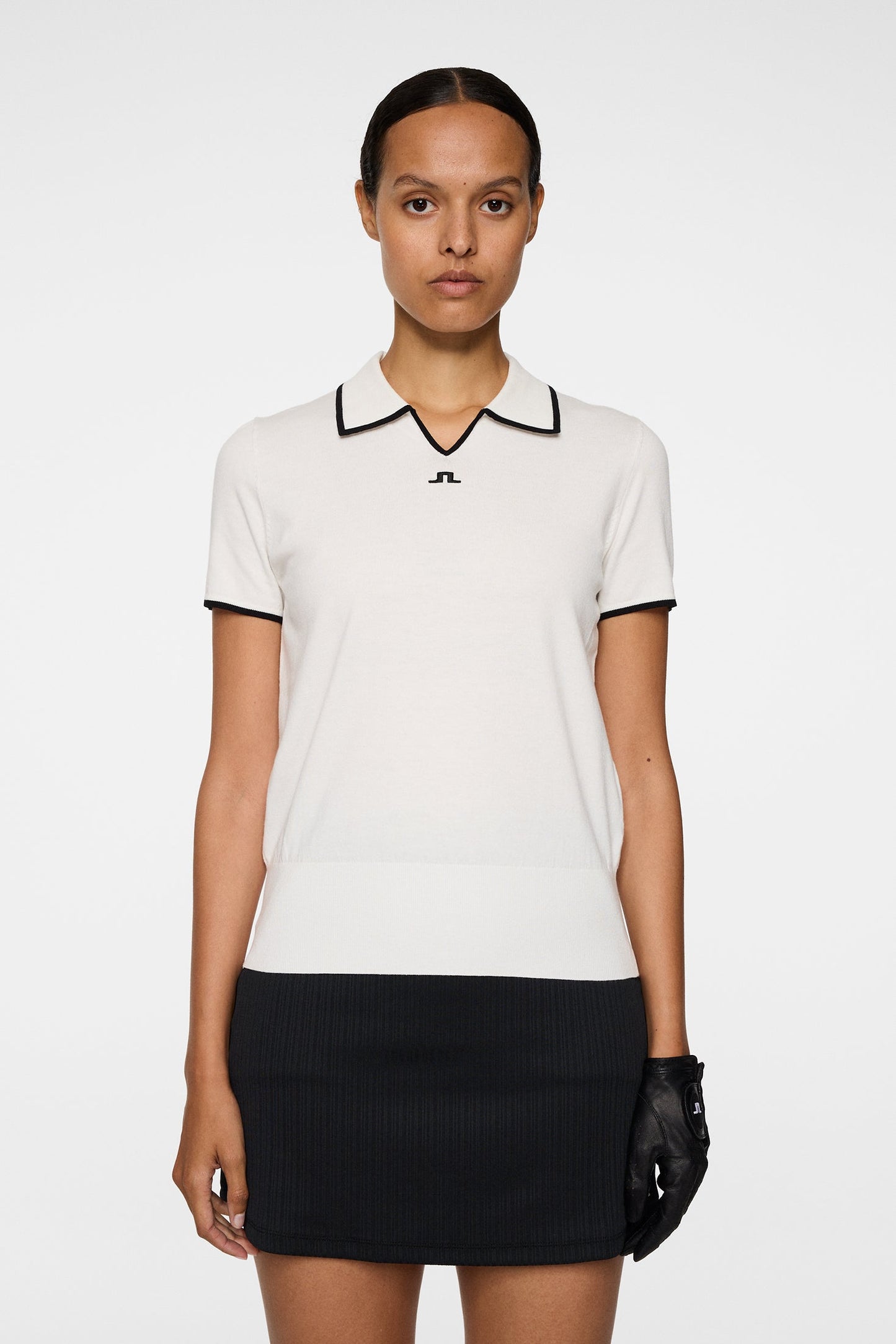 Malva Knitted Polo Shirt / White