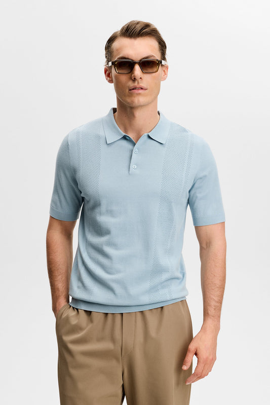 Reymond Seasonal Knit Polo / Forget-Me-Not
