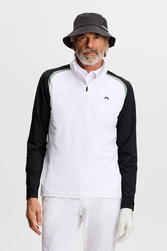 Blake Zip Mid Layer / White