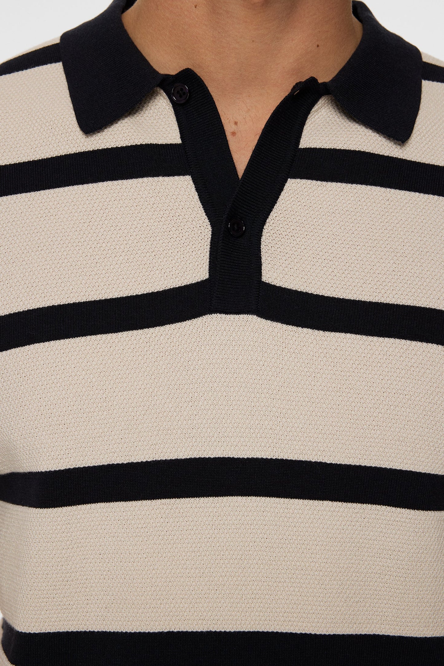 Reve Short Sleeve Stripe Polo / Moonbeam
