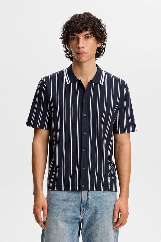 Rue Knit SS Shirt / Navy
