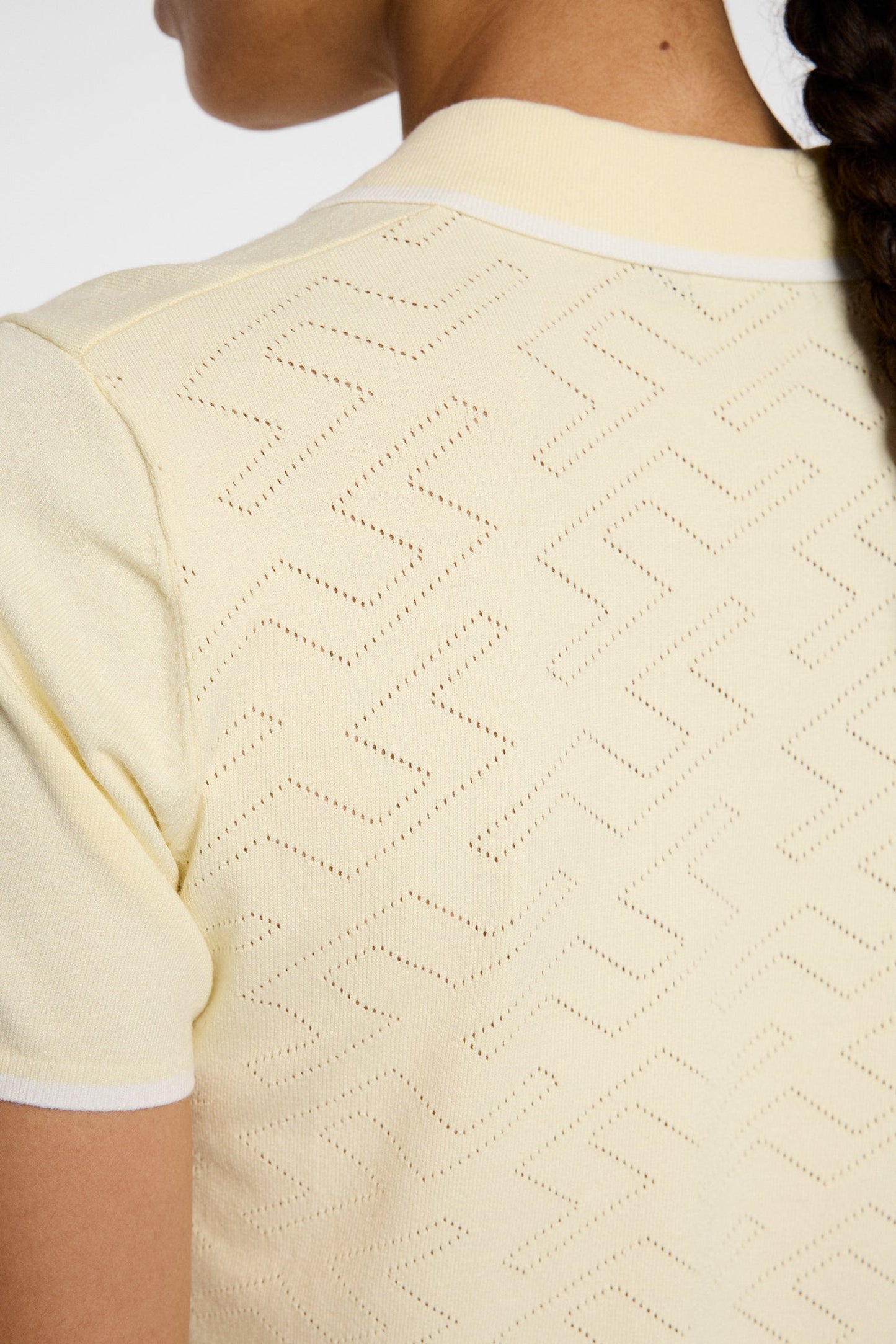 Malva Knitted Polo Shirt / Lemon Icing