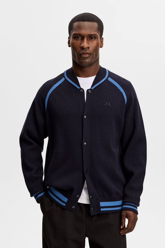 Stanley Jacquard Knit Bomber / Navy