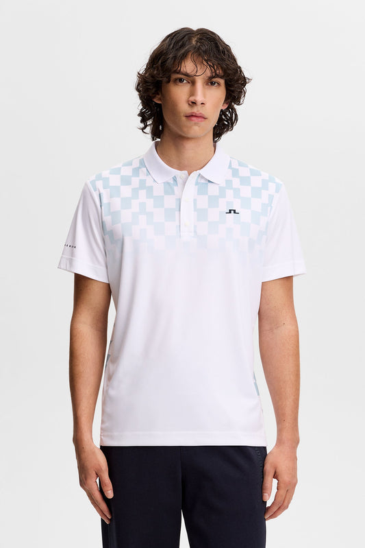 Finn Print Polo / Finn Fade White