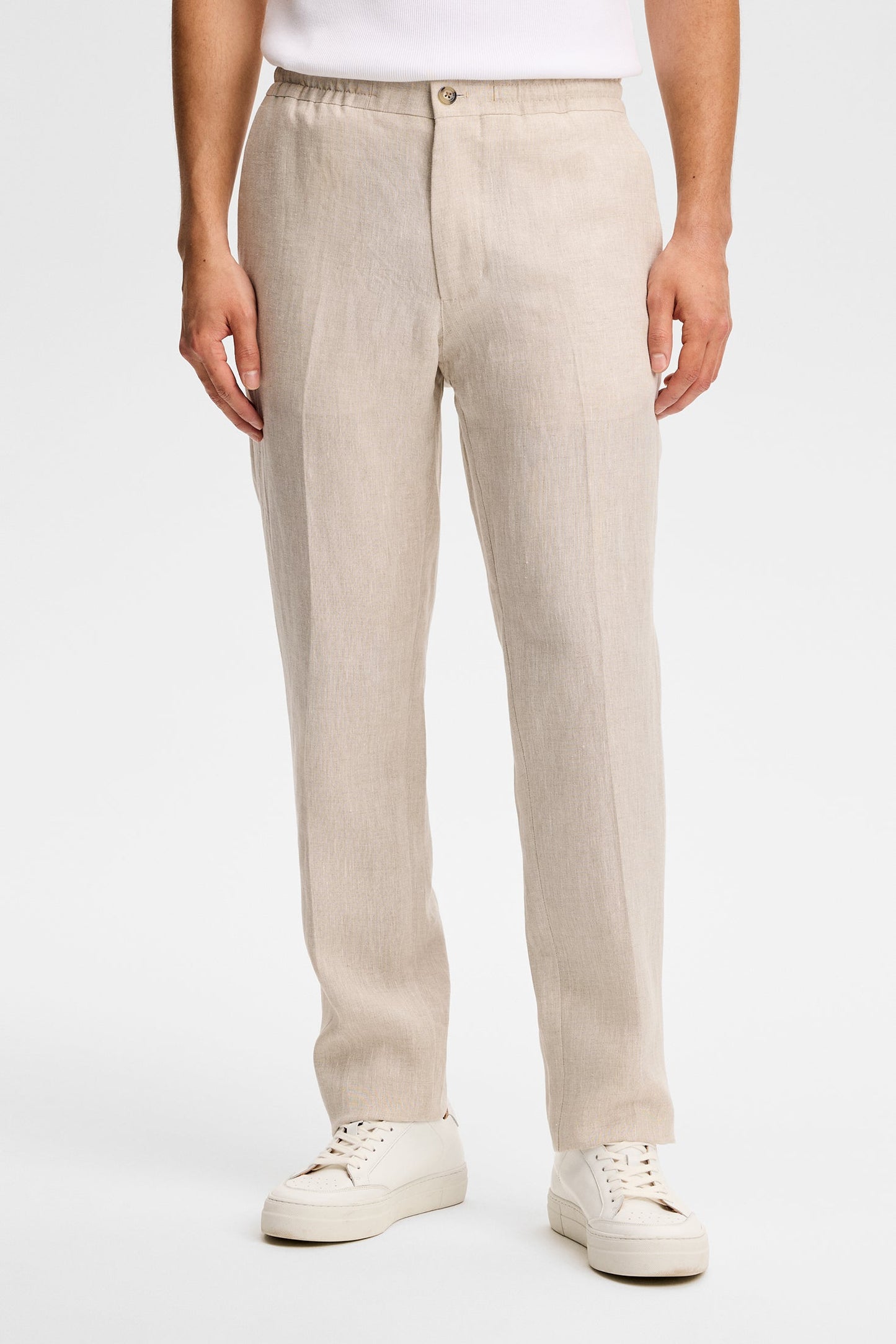 Soren Drape Linen Pants / Moonbeam