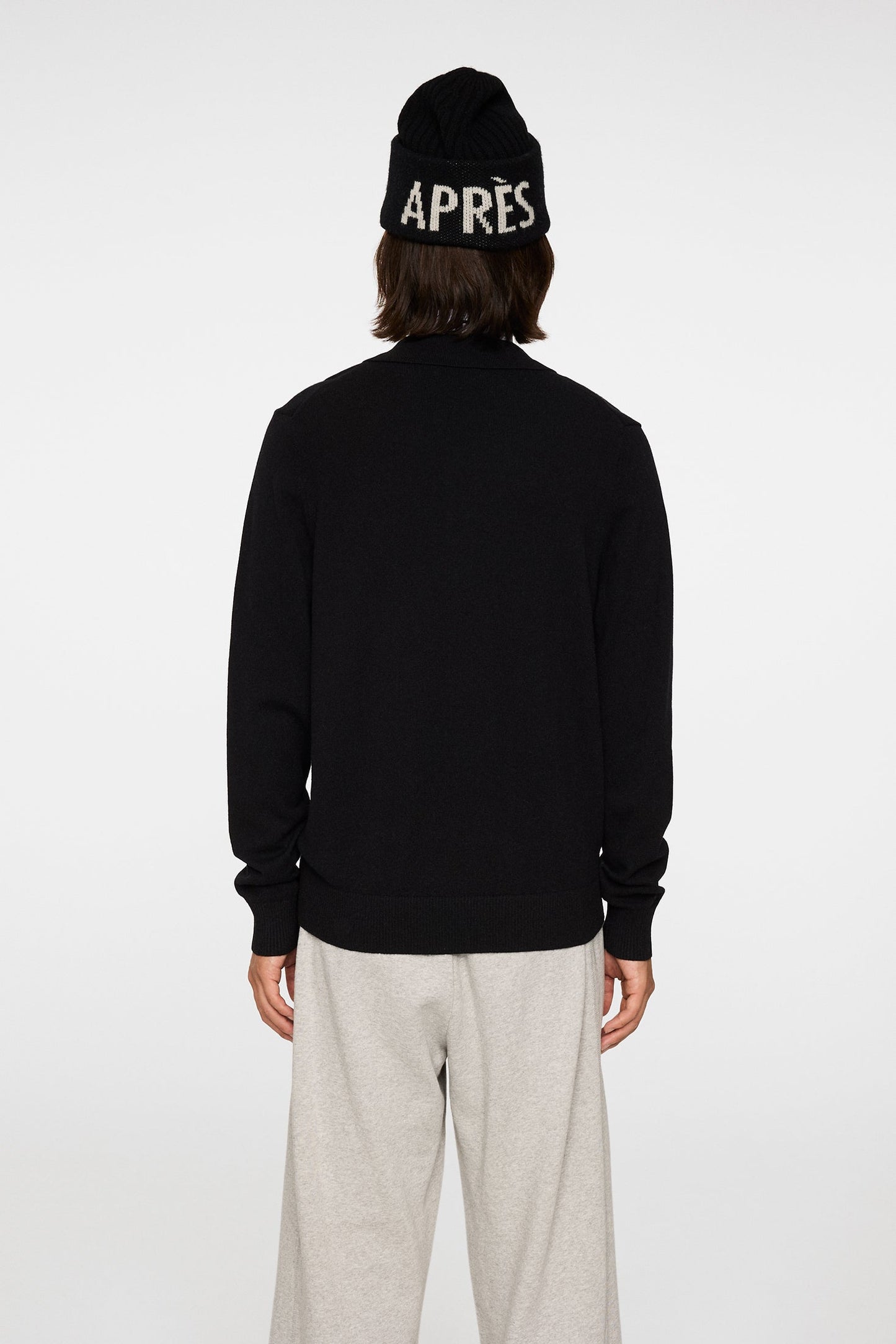 Edgar Knitted Wool Polo / Black