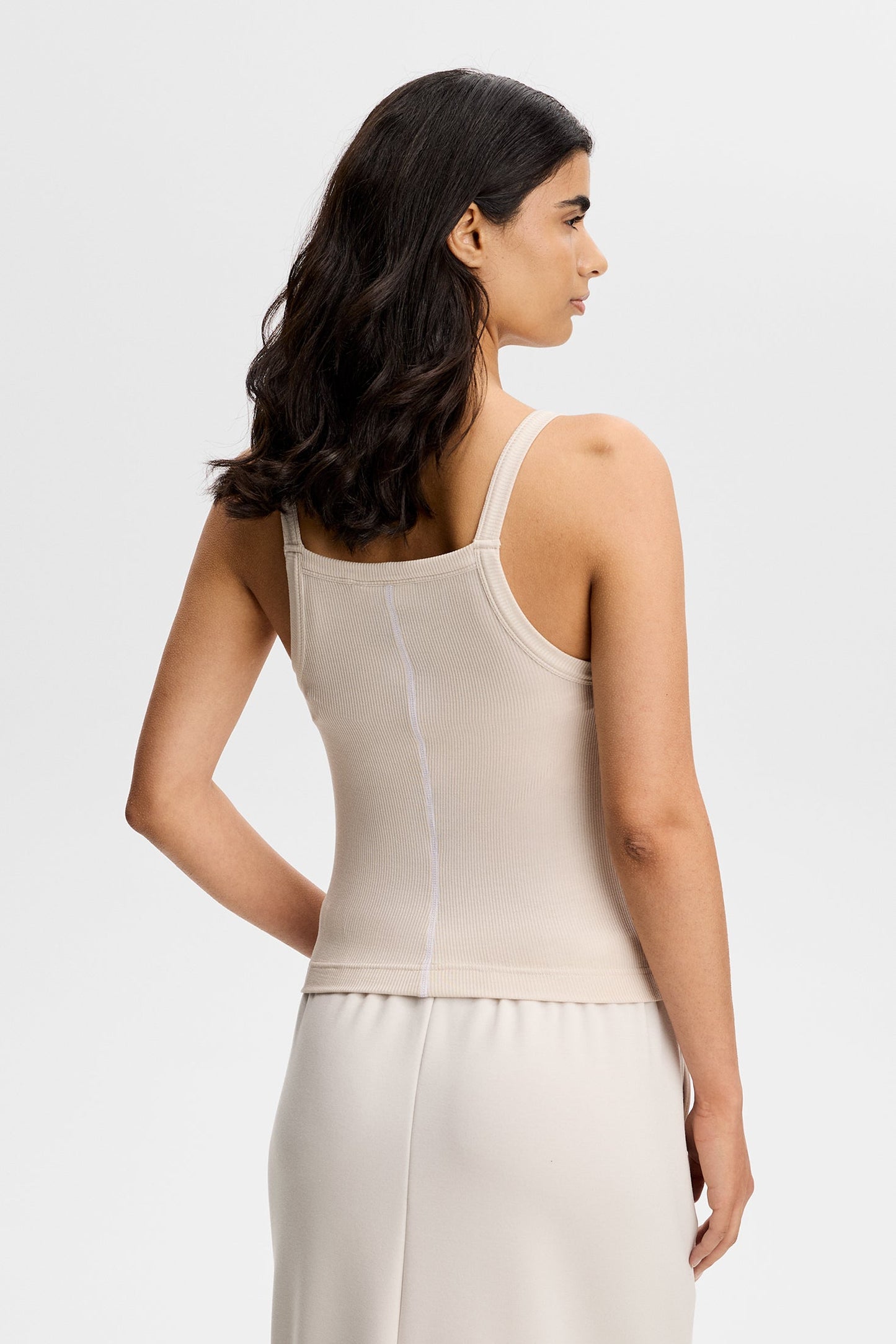 Meira Rib Tank Top / Moonbeam