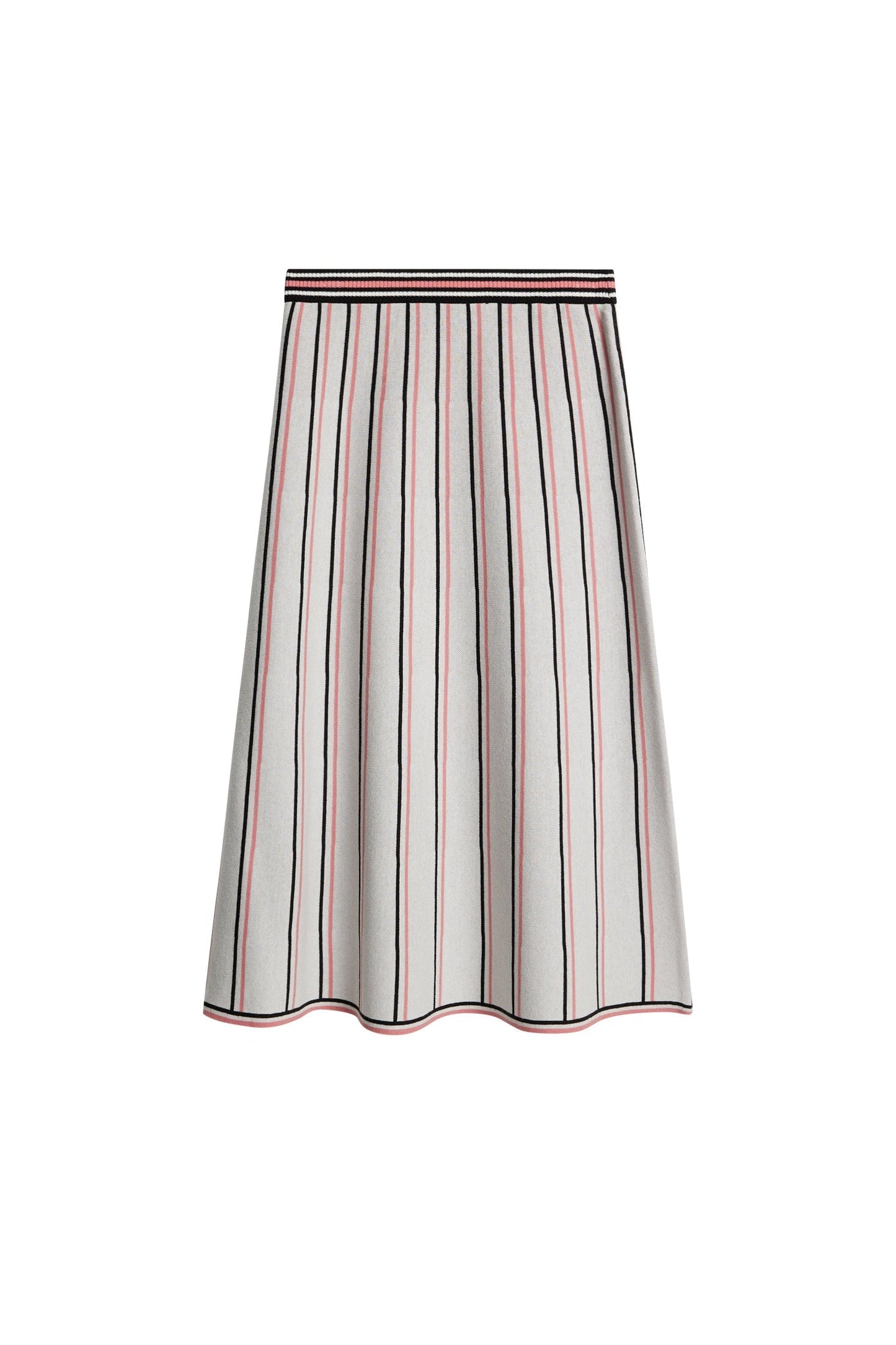 Nora Knit Midi Skirt / White