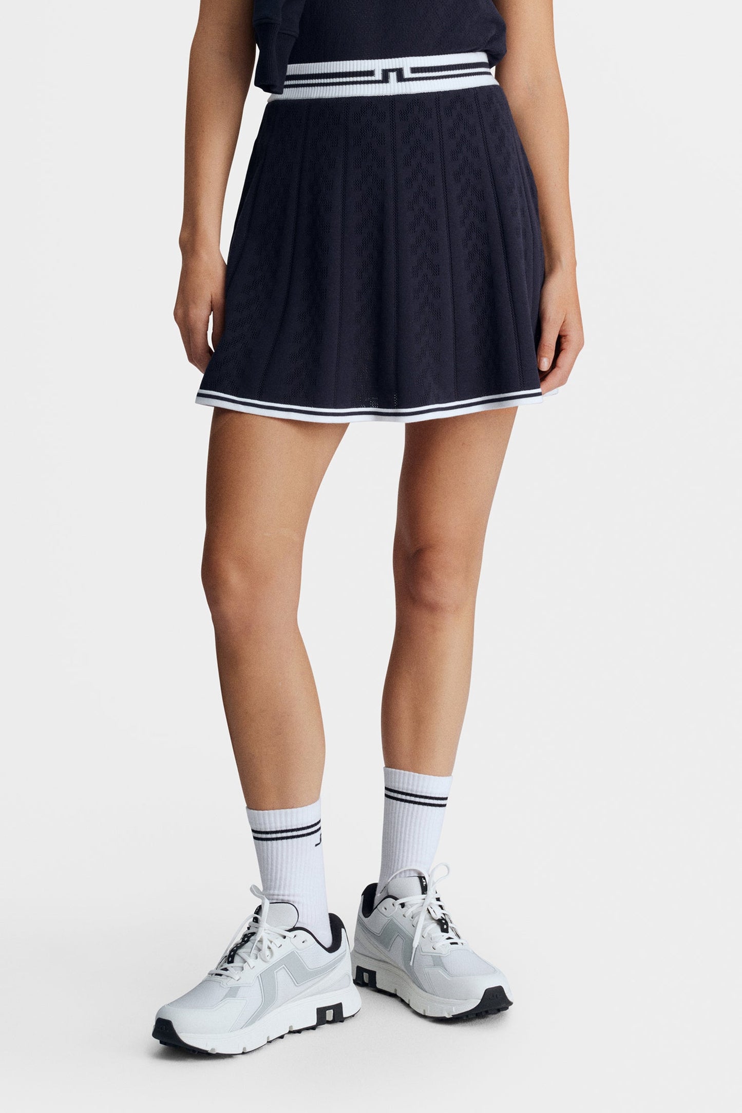 Pamela Pointelle Knitted skirt / Navy