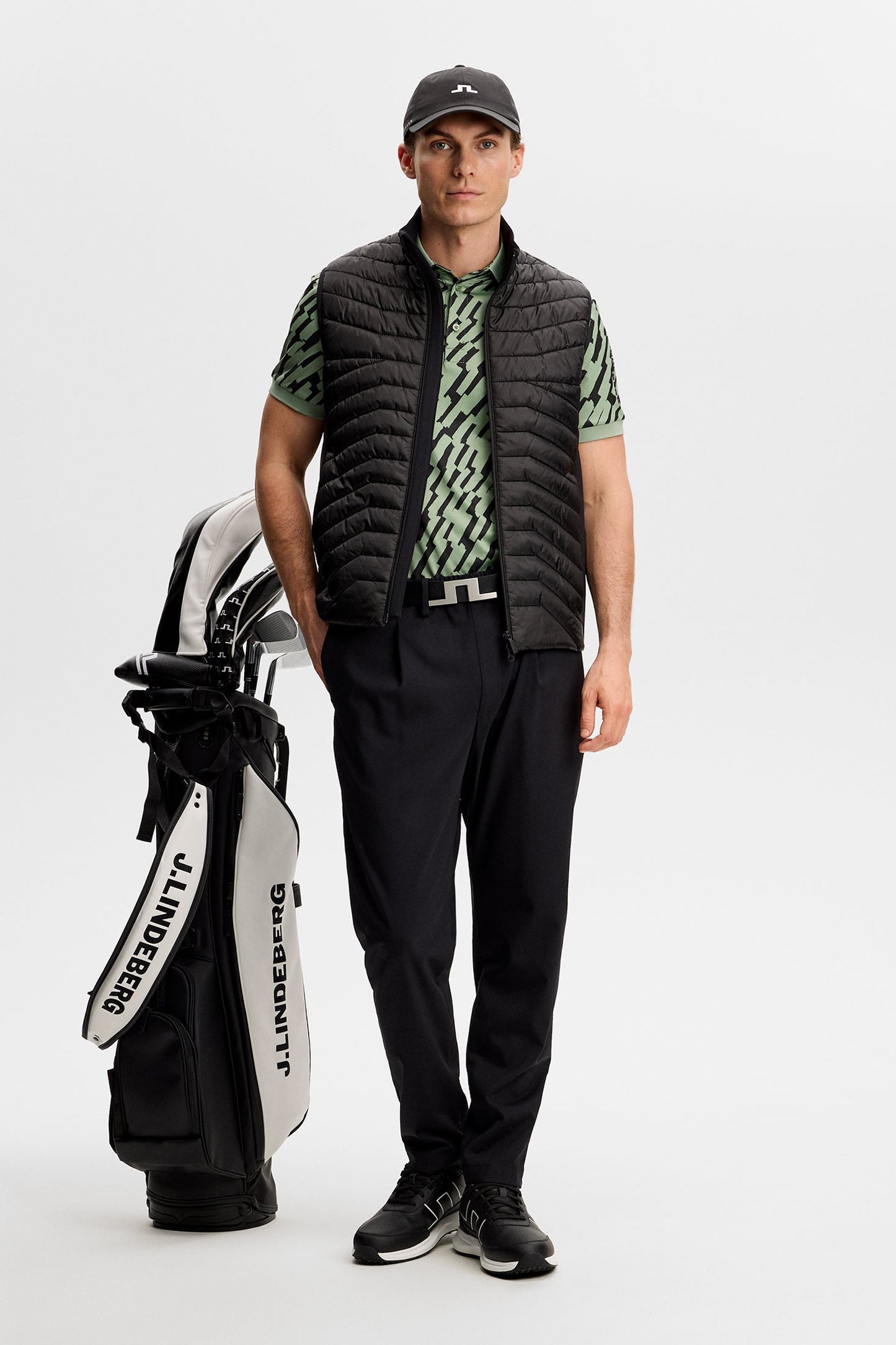 Tour Tech Print Polo / Oak Green M