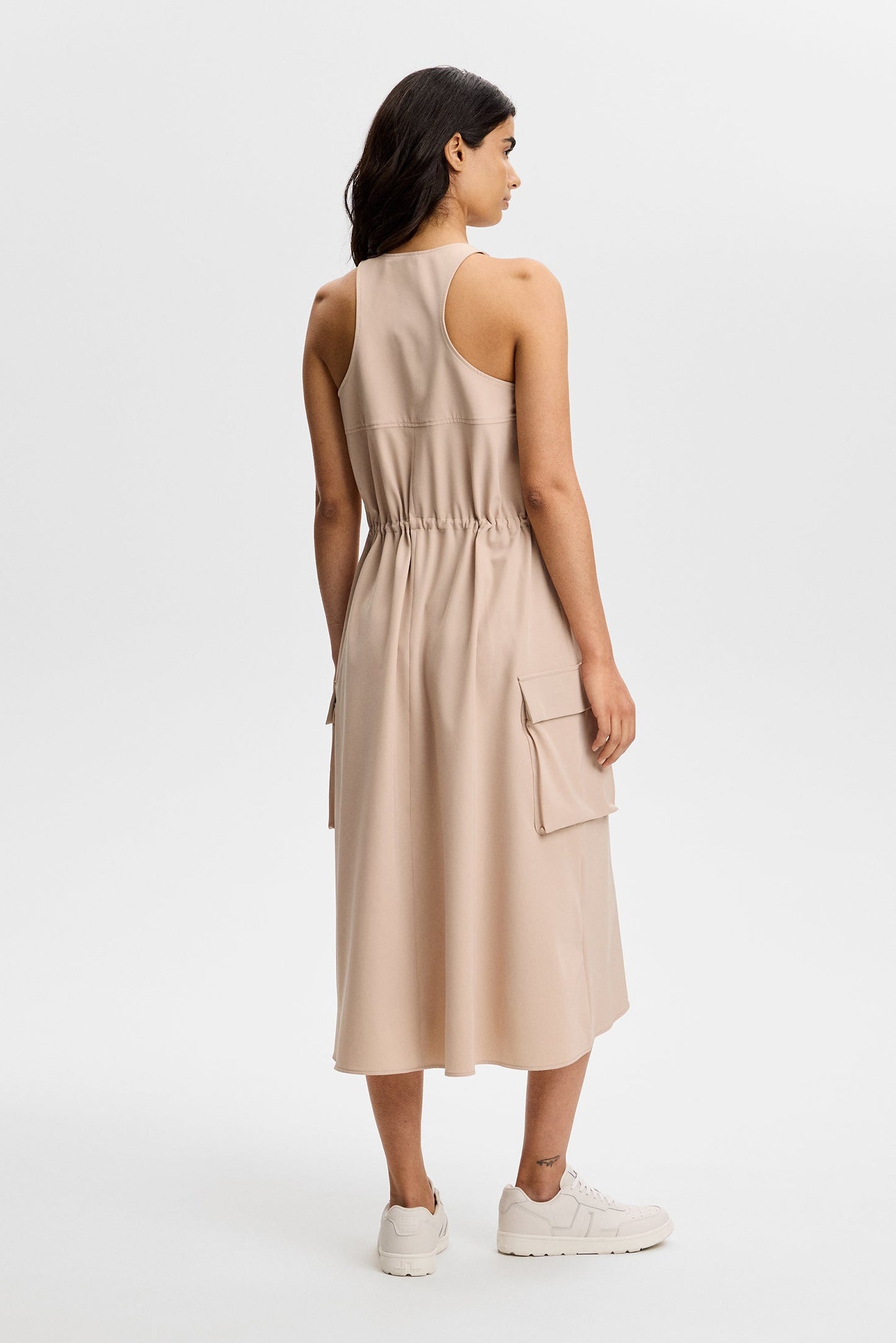 Merina Drape Dress / Moonbeam