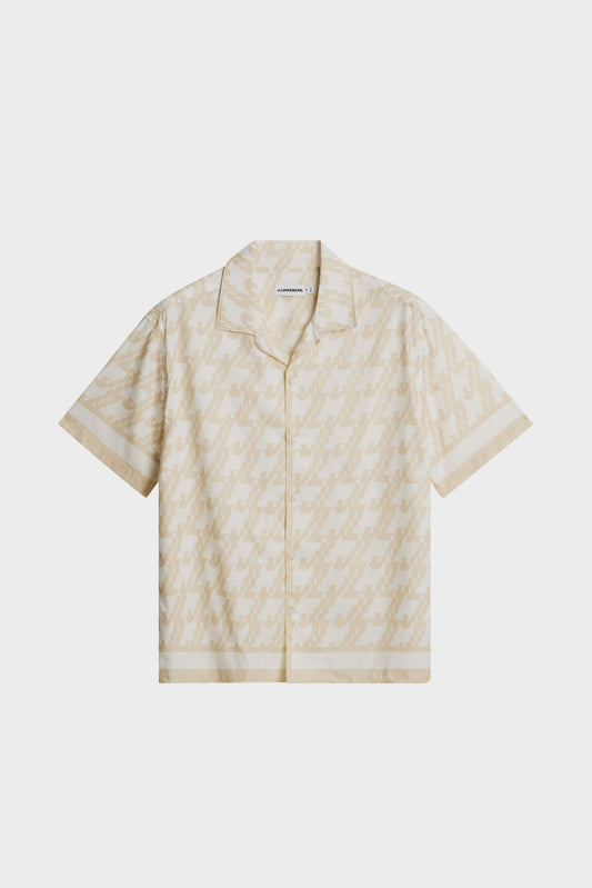 Ellis Border Resort Shirt / Glitch White
