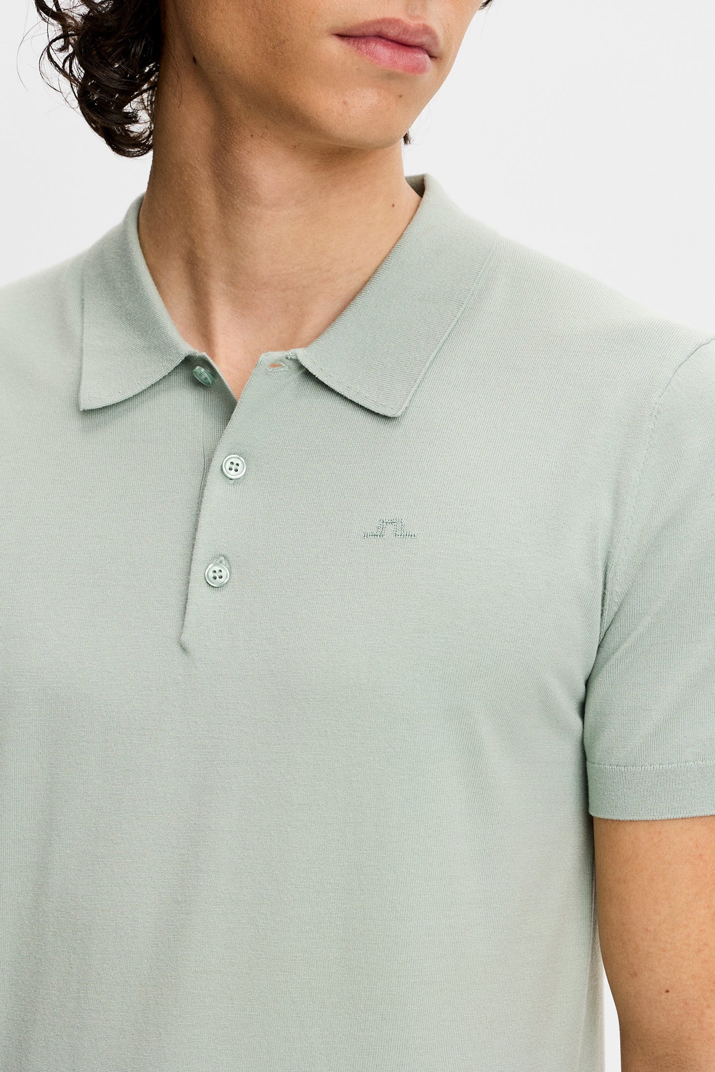 Ridge Knitted Polo / Jadeite