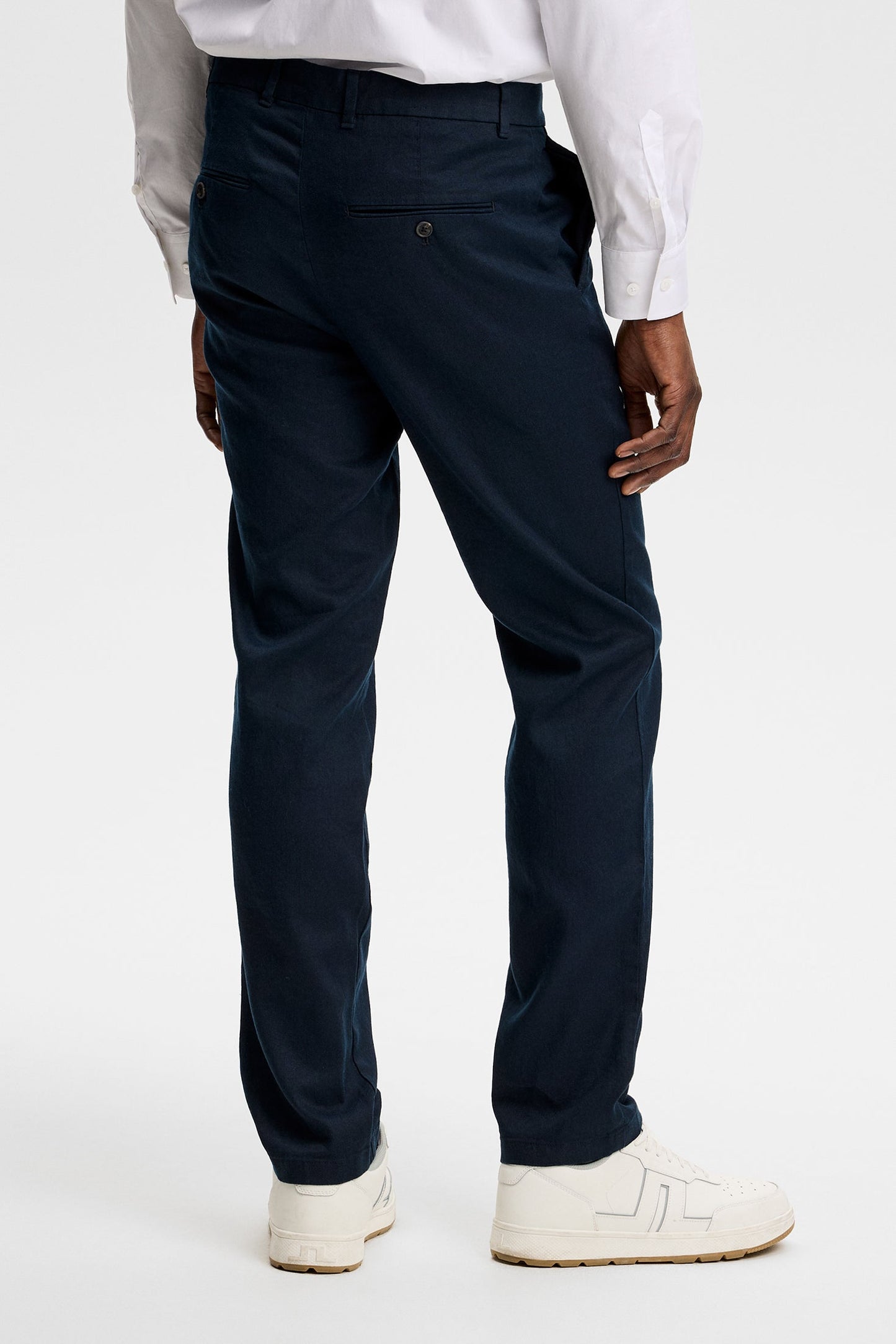 Logan Stretch Linen Pants / Navy
