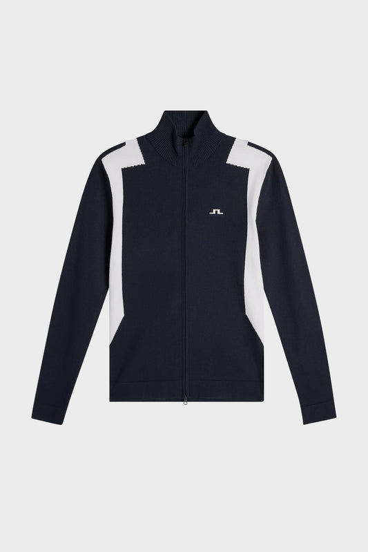 Bianca Knitted Zip Sweater / Navy