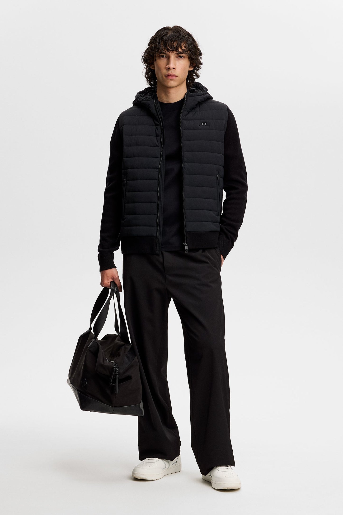 Ebbe Hybrid Knit Hoodie / Black