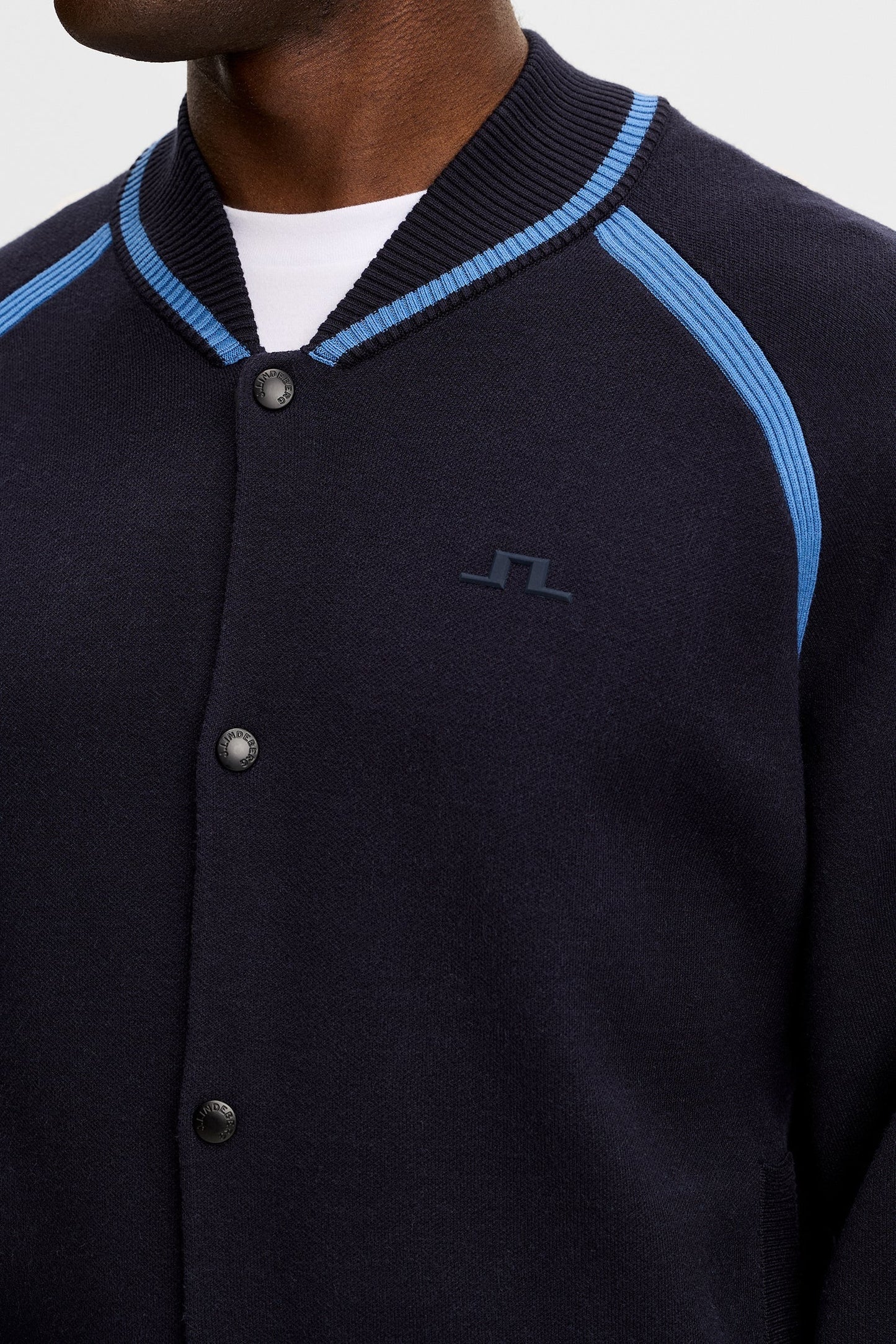 Stanley Jacquard Knit Bomber / Navy