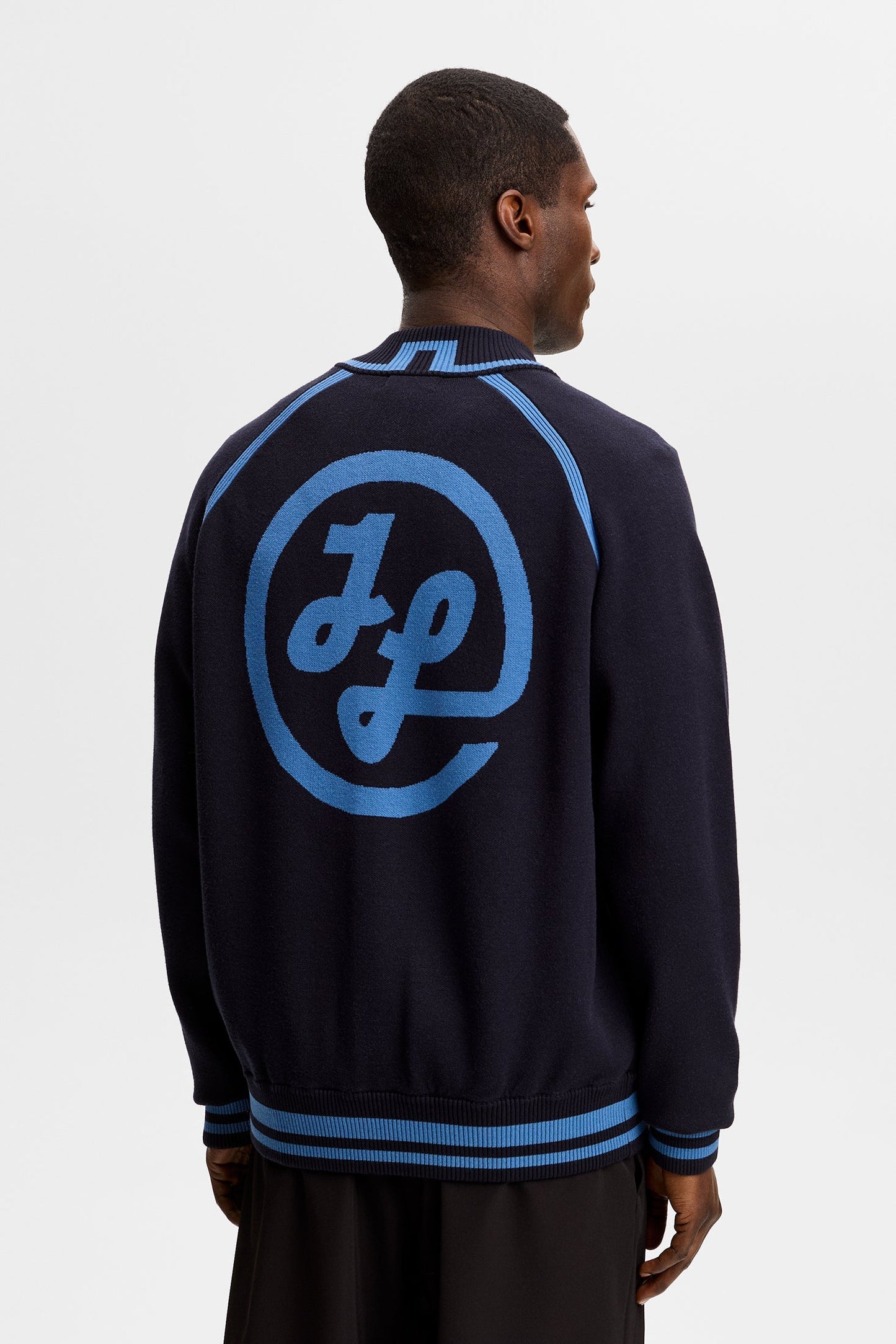 Stanley Jacquard Knit Bomber / Navy