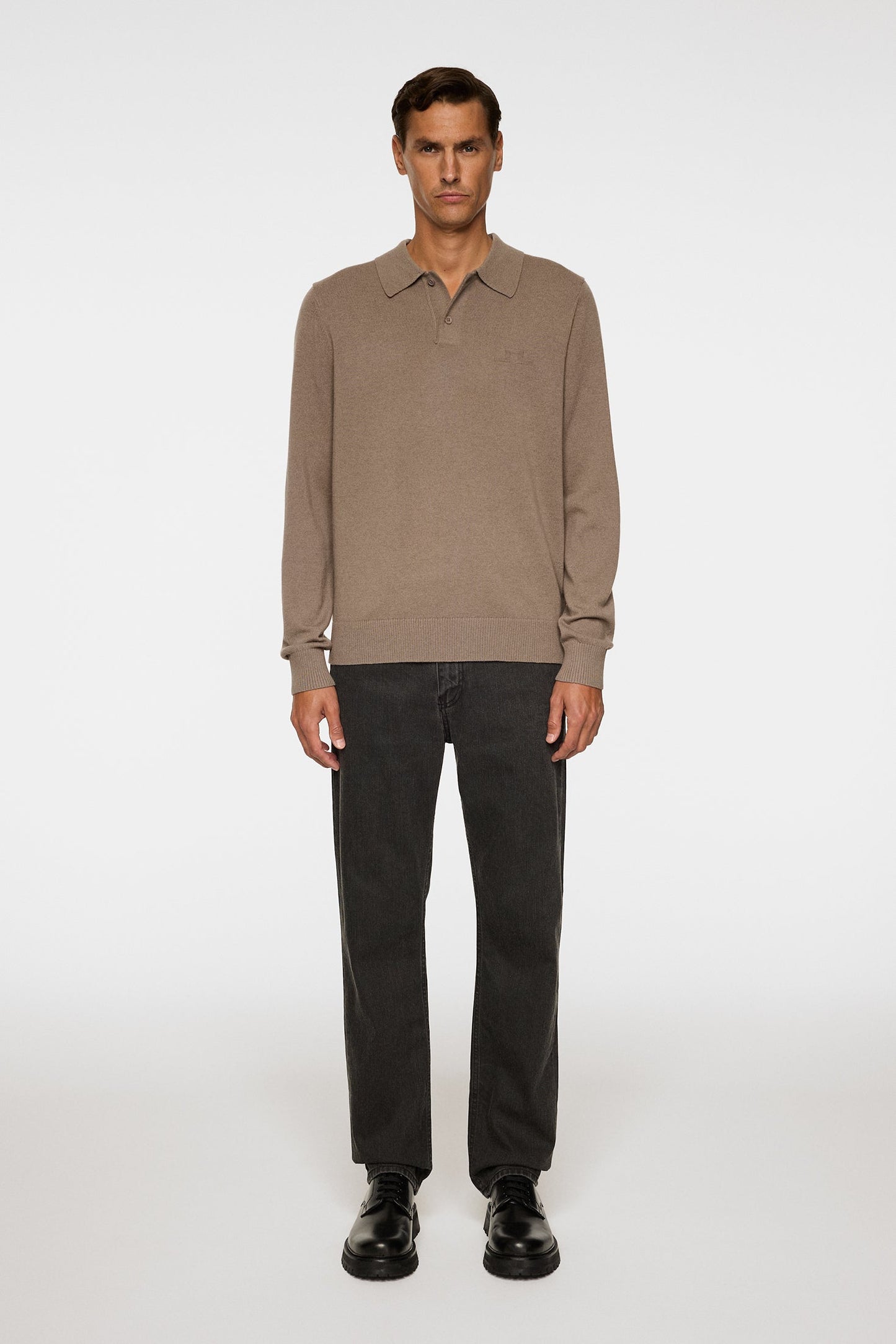 Edgar Knitted Wool Polo / Brindle