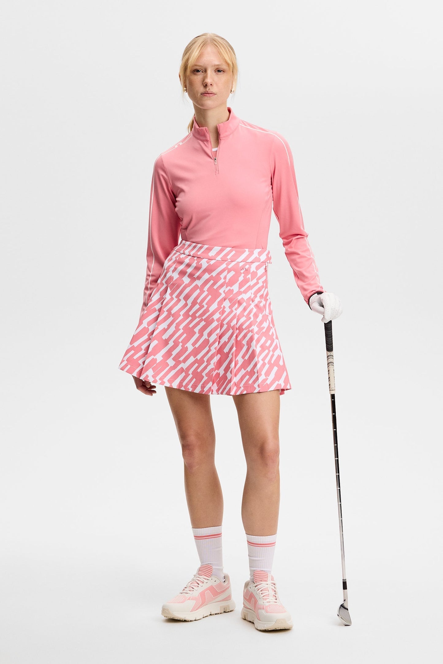 Adiola Quarter Zip Mid Layer / Flamingo Plume