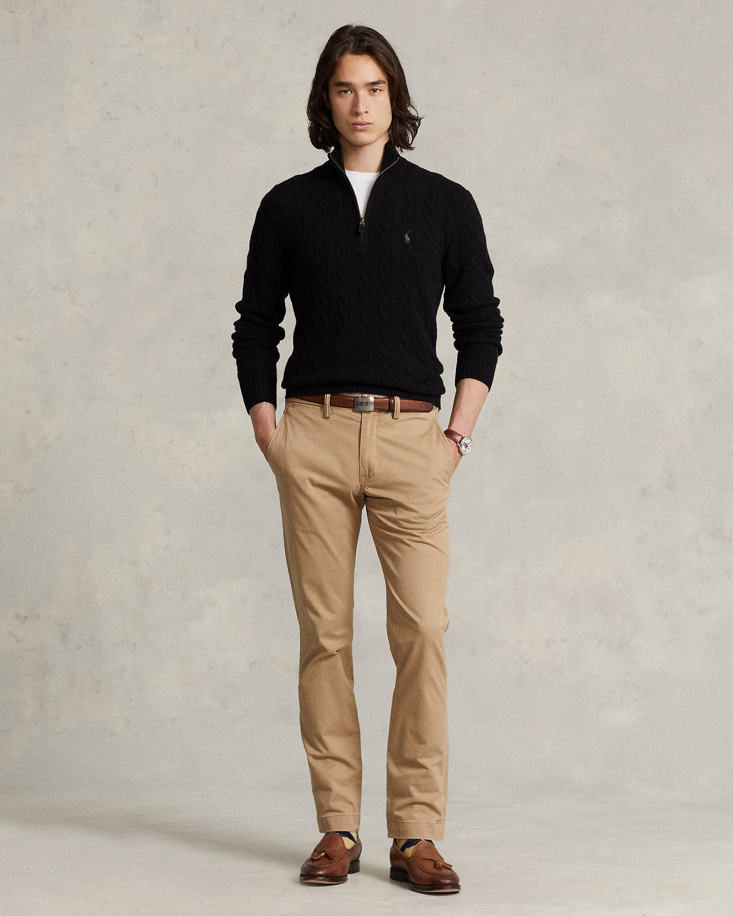 Cable-Knit Quarter-Zip Jumper