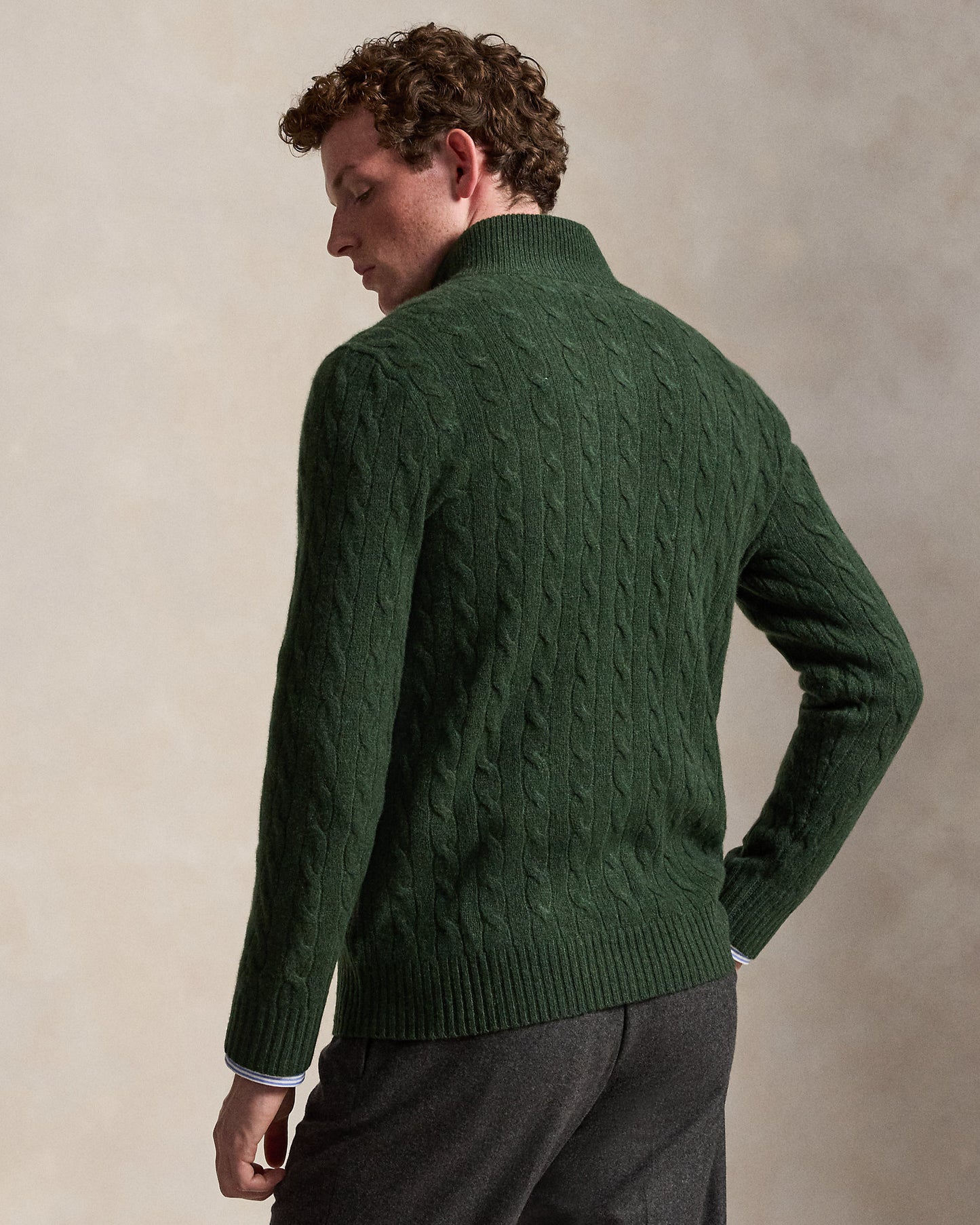 Cable-Knit Quarter-Zip Jumper